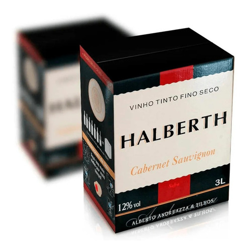 Vinho Tinto Fino Halberth Cabernet Sauvignon Bag In Box 3 L