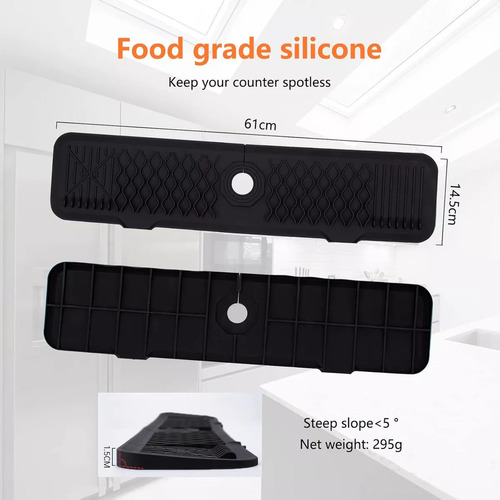 A Tapete De Drenaje Para Grifo Fregadero Cocina Baño Silicon