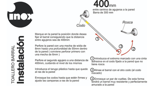 Accesorios Baño Set Kit Acero Inoxidable Y Cristal +