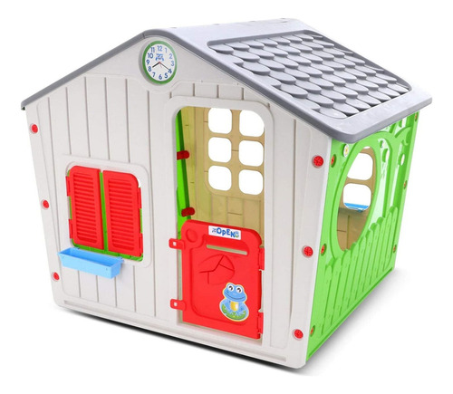 Casita Casa Para Niños Infantil Aire Libre Starplay Jardín Color Gris y Verde