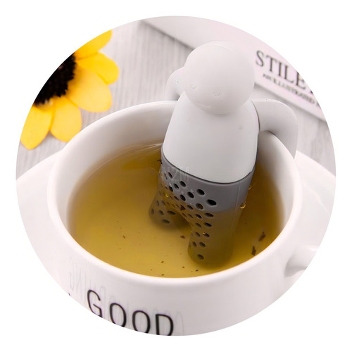 Infusor De Te En Hebra Filtro Colador Hombrecito De Silicona