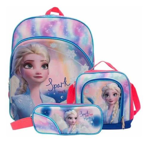 Mochila Con Ruedas+lonchera De Regalo!!! Frozen