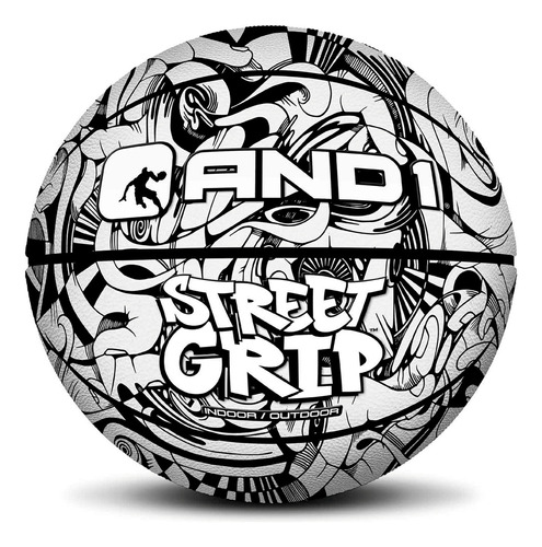 Balón De Cuero And1 Street Grip Basketball Blanco