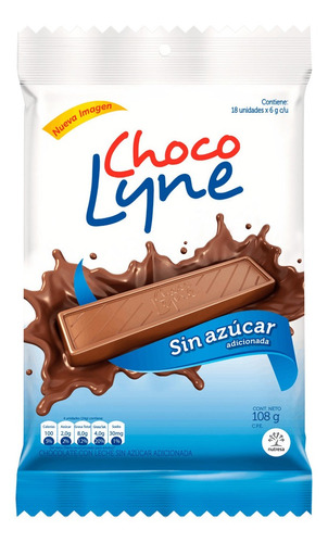 Chocolate Choco Lyne Sin Azucar Adicionada