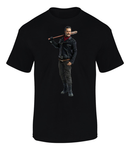 Camiseta Manga Negan Walking Dead Series Black W2