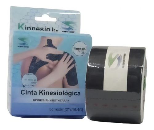 Cinta Kinesiologica Sc-k5 Super Confort Color Negro