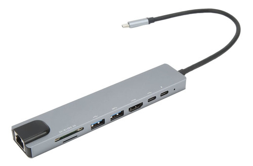 1 Usb C Hub Tipo Estacion Acoplamiento Hdmi Usb3.0 100w Pd