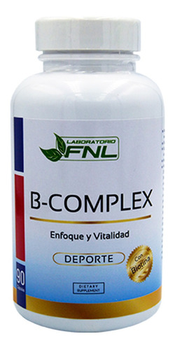 Vitamina B Complex 90 Cap 580mg Rivoflavina B3 B5 B6 B9 B12