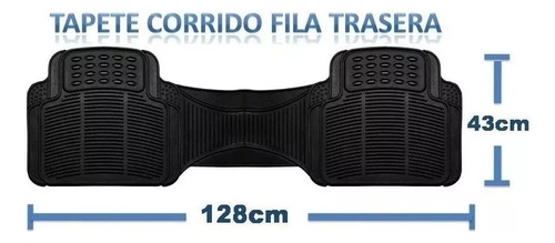 Tapete Trasero Corrido Negro Fiat 500 2019