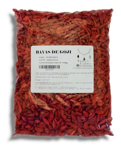 Bayas De Goji De Primera 100 Gramos Baya Berry Lycium