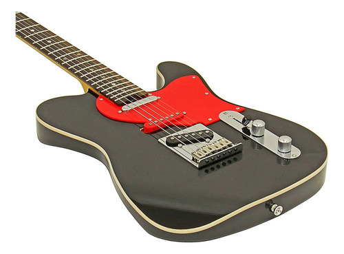 Guitarra Elétrica Aria Telecaster Preta Com Diapasão De Pau-rosa