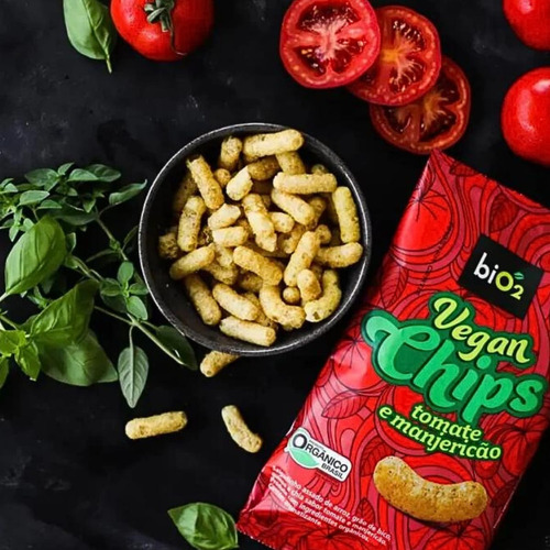 Kit 3x Salgadinho Assado Orgânico Vegan Chips Tomate Bio2