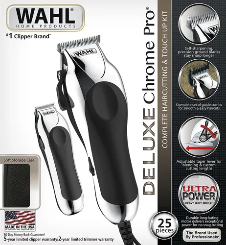 Cortadora de cabello wahl deluxe chrome pro sale