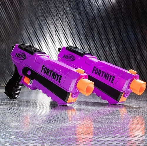Pistola Lanzador Nerf Fortnite Blaster Dp-e Hasbro Morado