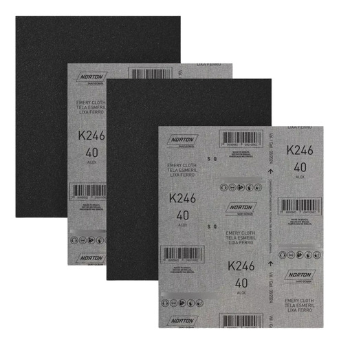 Kit Com 25 Folhas De Lixa De Ferro Grão 220 - Norton