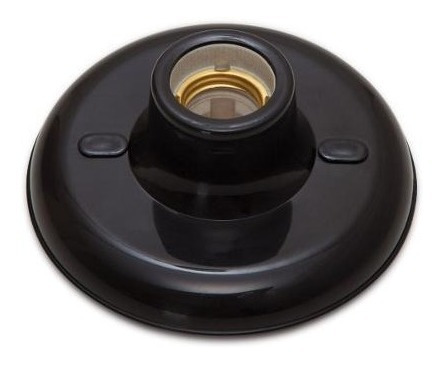 Imagem 3 de 3 de Plafon 10 Peças Soquete Porcelana E27 Cor Preto