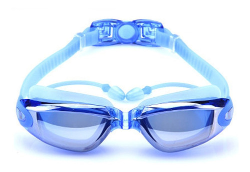 Oculos Natação Mergulho Piscina Sport Adulto Profissional Cor Azul/Espelhado