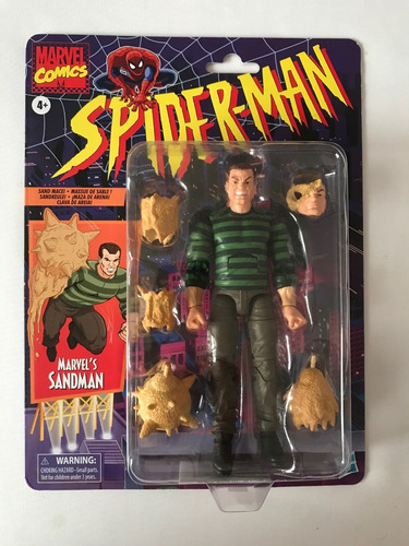 Sandman Marvel Legends Spiderman Animated Series Retro Hasbr (Usado)