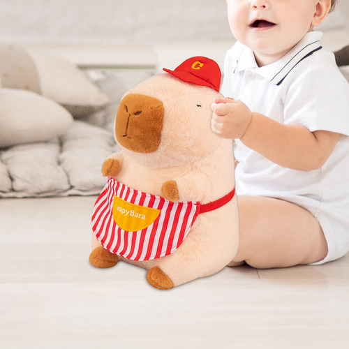 Capybara Stuffed Toy Kids Room Decor Soft Stuffed Chef