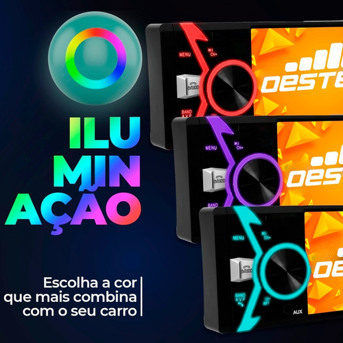 Imagem 3 de 5 de Som Automotivo Mp3 Mp5 Player Multimidia 1 Din 4 Bluetooth