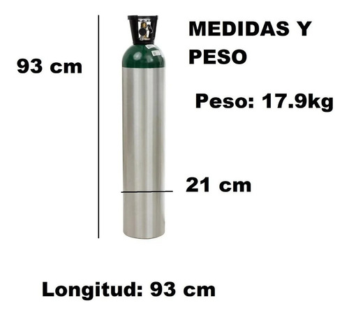 Imagen 5 de 6 de Tanque De Oxígeno 3455 Lt Vacio Con Regulador Y Material