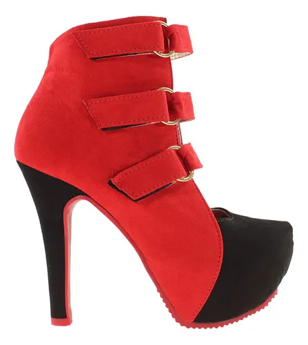 Salto vermelho meia best sale pata