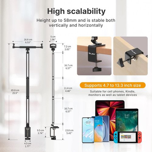 Soporte iPad Cama O Computadora, Soporte Ajustable De M...