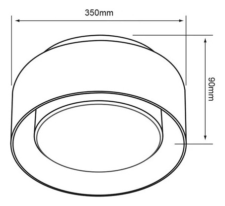 Lampara Tecnolite Para Interior En Plafón Negro Mate E27x2 P