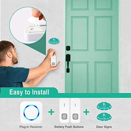 Timbre Inalámbrico, Timbre De Puerta Impermeable A 1300 Pies