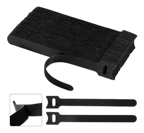 Cintas Correas Velcro Organizador Amarra Cables X50und Negro