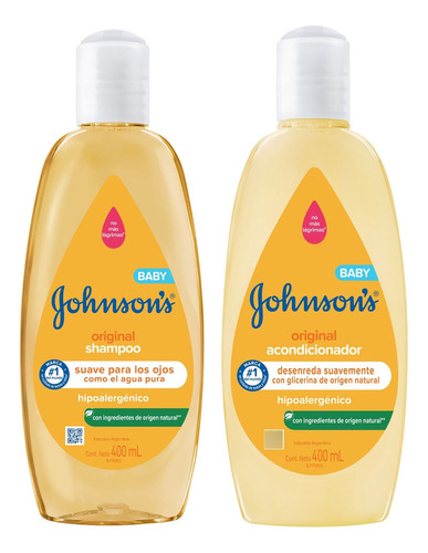 Combo Shampoo Acondicionador Johnson Baby Clásico 400 Ml