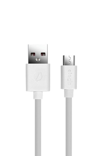 Cabo Usb Elogin Emborrachado Ii Micro V8 Branco- Ce03