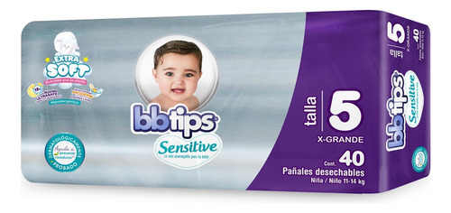 Pañales Bbtips Sensitive Etapa 5 unisex X