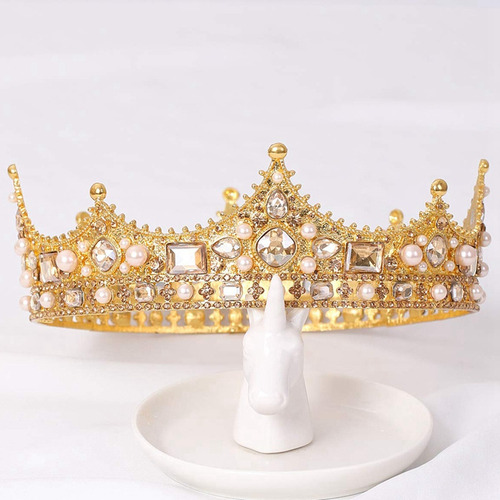 Tiara Barroca Con Diseño De King Crown Para Hombre, Accesori
