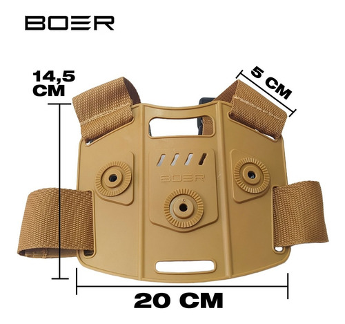 Imagen 3 de 10 de Funda Pistolera Táctica Glock Porta Cargador Simple Muslera