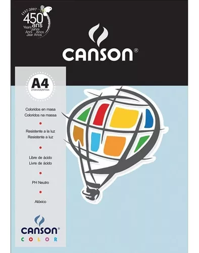 Papel Color Vivaldi A4 185g Sortido Fogo com 25 folhas Canson - Lepok