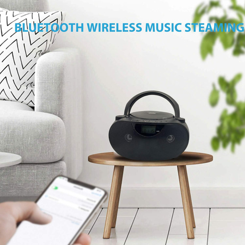 Nextron Reproductor De Cd Portátil Bluetooth Boombox Con...