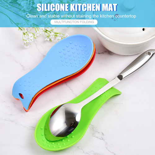 Soporte De Cuchara Y Almohadilla De Apoyo De Silicona Para U
