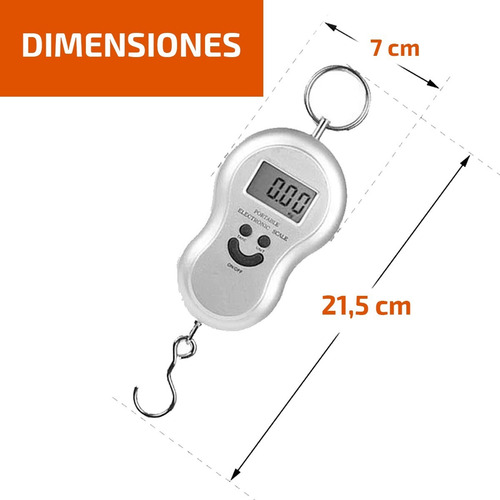Balanza De Mano Digital 50 Kg Viaje Valija Equipaje Pesca
