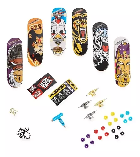 Kit Tech Deck Skate de Dedo com 4 Unidades - Sunny