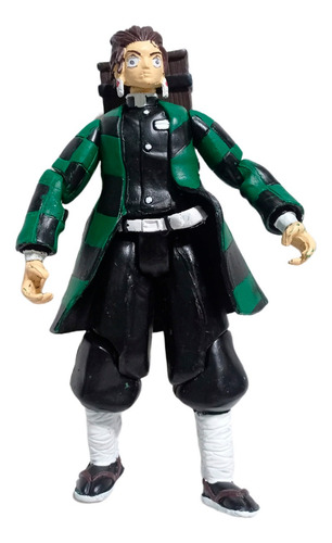 Imagen 3 de 6 de Tanjiro Figura Demon Slayer Articulada Con Accesorios Y Caja