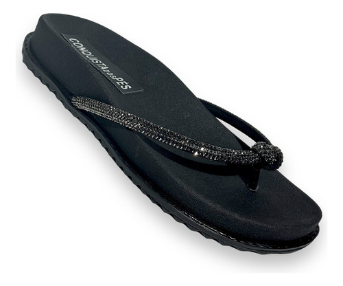 Papete Brilho Chinelo Strass Dedo Feminina Sandalia Birken