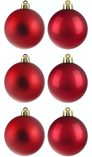 Bolinha De Natal 3cm Vermelha 7 Peças Decoração Enfeite