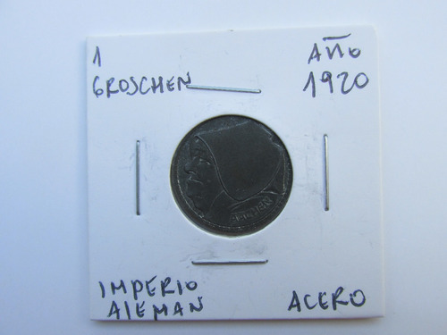 Antigua Moneda 1 Groschen Imperio Aleman Año 1920 Escasa
