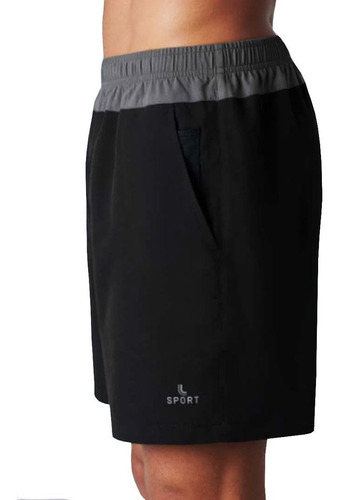 Bermuda Lupo Sport Run Double Short Masculino Preto 76548