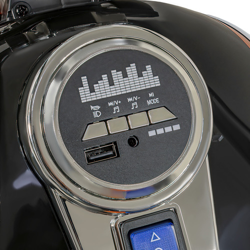 Motocicleta Montable Chopper 12v Niños Policia Bluetooth Usb