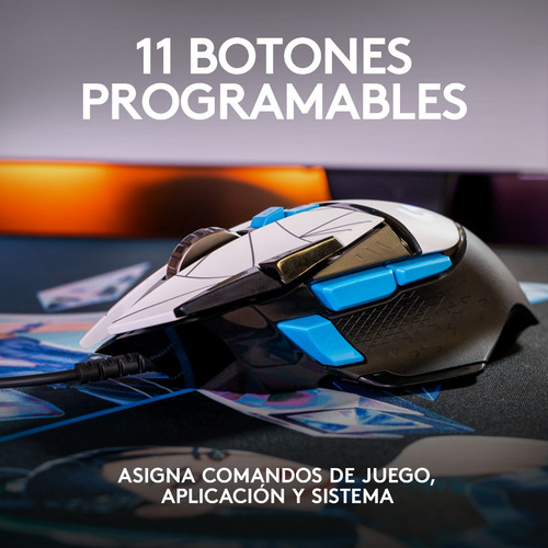 Mouse gamer de juego Logitech G Series Hero G502 kda