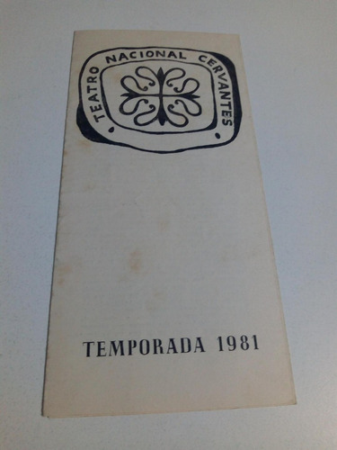 Teatro Cervantes, Programa Temporada 1981.  Pigmalion