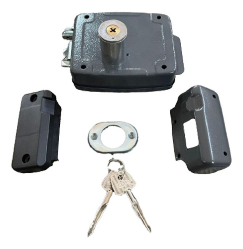 Fechadura Eletrica Agl Al100r Cinza Cilindro Fixo Tetra 42mm
