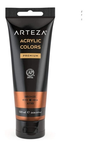 Arteza - Pintura Acrílica Bronce A730 Metálica, 120 Ml